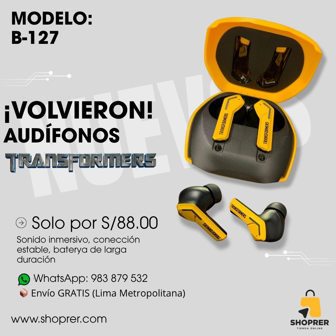 AUDIFONOS TRANSFORMERS - B127